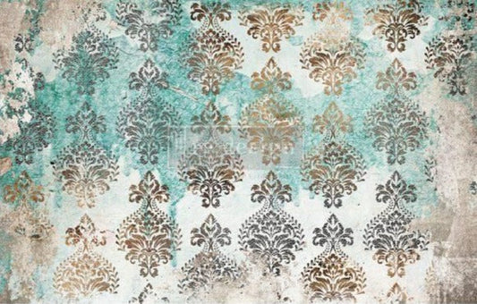 Decoupage Decor Tissue Paper - PATINA FLOURISH - 19″ X 30″ Re-Design with Prima