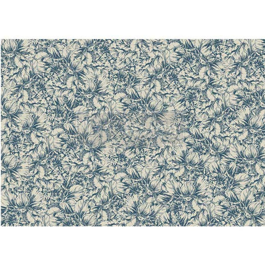 BLUE WALLPAPER - A1 Rice Paper for Decoupage - LARGE - 59.4cm x 84.1cm - Re-Design with Prima