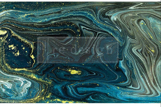 Decoupage Decor Tissue Paper - NOCTURNAL MARBLE - 49.5cm x 76.2cm - Re-Design with Prima